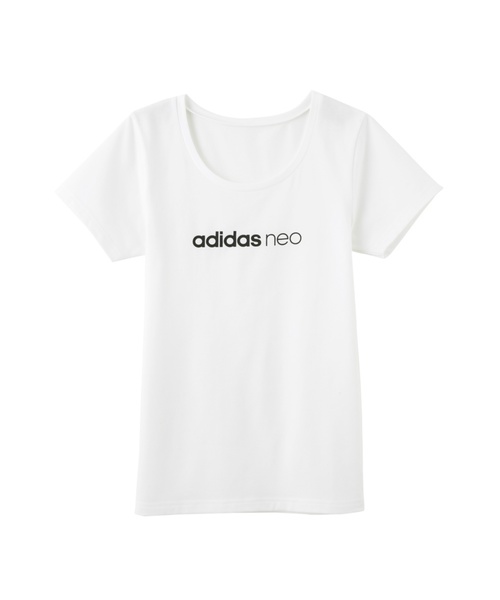 adidas neo(アディダスネオ)の「【adidas neo】ロゴ入り半袖Tシャツ(Tシャツ/カットソー・レディース・杢グレー/レッド/ホワイト系その他/ブラック系その他/ワインレッド・MEDIUM/LARGE/X-LARGE)」の6枚目の写真