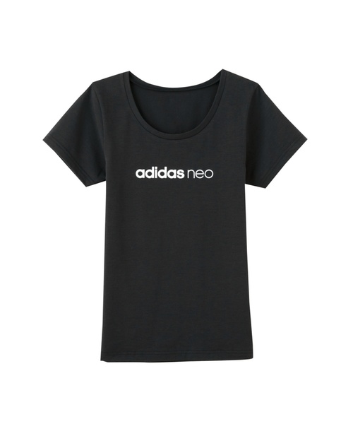 adidas neo(アディダスネオ)の「【adidas neo】ロゴ入り半袖Tシャツ(Tシャツ/カットソー・レディース・杢グレー/レッド/ホワイト系その他/ブラック系その他/ワインレッド・MEDIUM/LARGE/X-LARGE)」の7枚目の写真