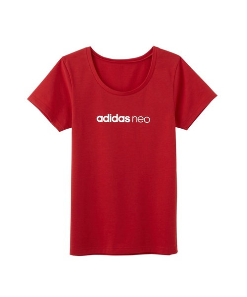 adidas neo(アディダスネオ)の「【adidas neo】ロゴ入り半袖Tシャツ(Tシャツ/カットソー・レディース・杢グレー/レッド/ホワイト系その他/ブラック系その他/ワインレッド・MEDIUM/LARGE/X-LARGE)」の15枚目の写真