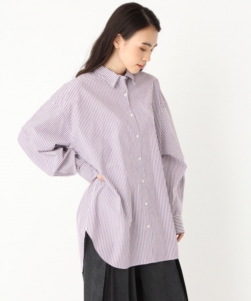 niko and...(ニコアンド)の「オリジナル50ビッグビッグチュニックシャツ【niko and ...】(シャツ/ブラウス・レディース・ダークブルー/ネイビー/パープル/ブラック・MEDIUM/LARGE)」の4枚目の写真