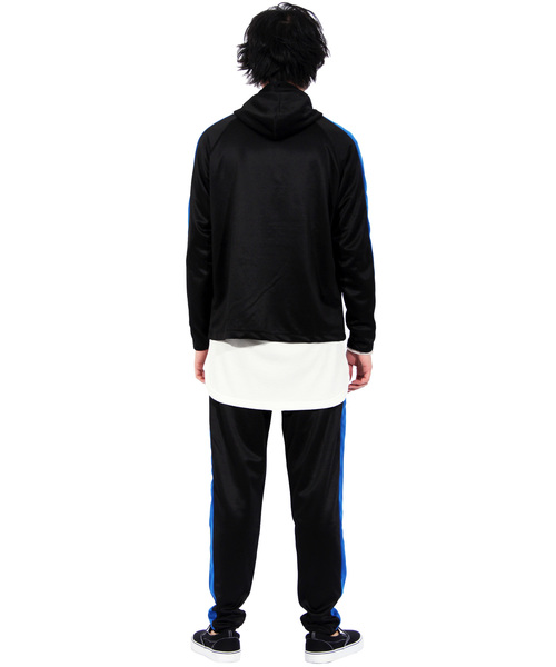 ８(eight)（エイト）の「ライン入り ジャージ ジャケット セットアップ（ジャージ・メンズ・ブラック/ネイビー/ブラック×レッド/ブラック×ブルー・MEDIUM/LARGE/X-LARGE）」の10枚目の写真