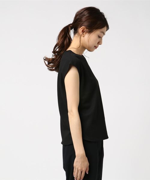 M y u（ミュー）の「ワッフル生地★フレンチスリーブプルオーバー（Tシャツ/カットソー・レディース・ホワイト/ブラック/カーキ・M/L）」の4枚目の写真