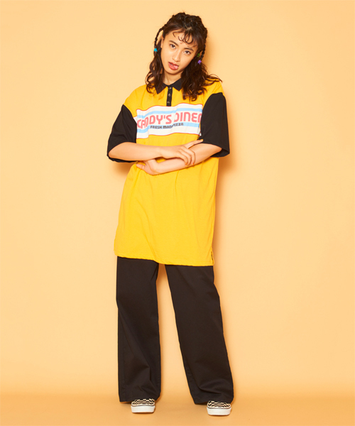 Candy Stripper（キャンディストリッパー）の「PEPE PIZZA POLO ワンピース（ワンピース・レディース・ブラック/イエロー/ネイビー・2）」の4枚目の写真