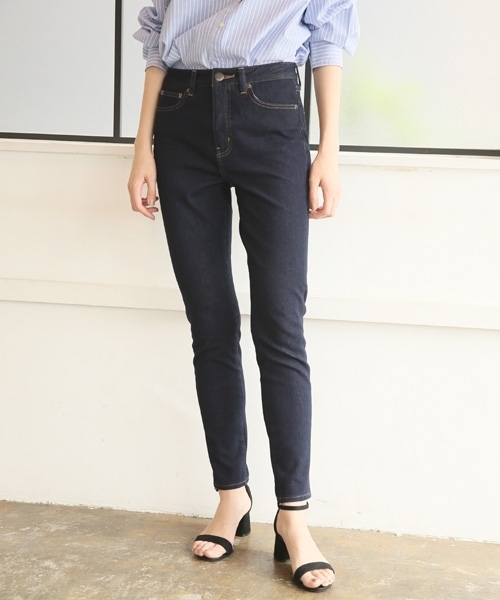 LOWRYS FARM(ローリーズファーム)の「CONEスキニー 800864(デニムパンツ・レディース・ブルー/ネイビー・SMALL/X-SMALL/MEDIUM/LARGE)」の1枚目の写真