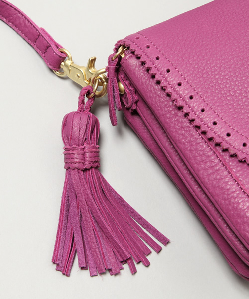 bpr BEAMS Women's（ビーピーアール　ビームス）の「△Beau're×BEAMS / 別注 3ポケット ポシェット（ショルダーバッグ・レディース・ベージュ/パープル・ONE SIZE）」の6枚目の写真