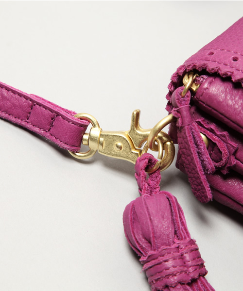 bpr BEAMS Women's（ビーピーアール　ビームス）の「△Beau're×BEAMS / 別注 3ポケット ポシェット（ショルダーバッグ・レディース・ベージュ/パープル・ONE SIZE）」の9枚目の写真