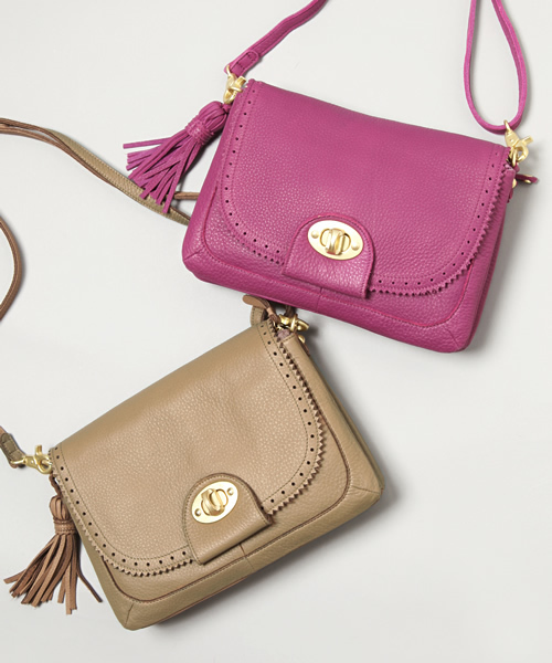 bpr BEAMS Women's（ビーピーアール　ビームス）の「△Beau're×BEAMS / 別注 3ポケット ポシェット（ショルダーバッグ・レディース・ベージュ/パープル・ONE SIZE）」の10枚目の写真