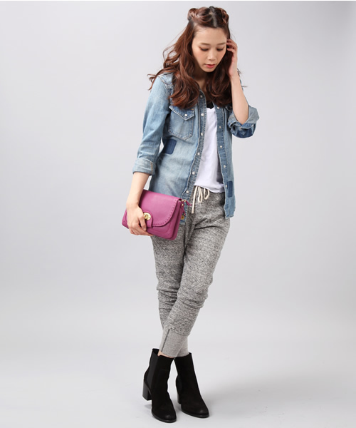 bpr BEAMS Women's（ビーピーアール　ビームス）の「△Beau're×BEAMS / 別注 3ポケット ポシェット（ショルダーバッグ・レディース・ベージュ/パープル・ONE SIZE）」の11枚目の写真