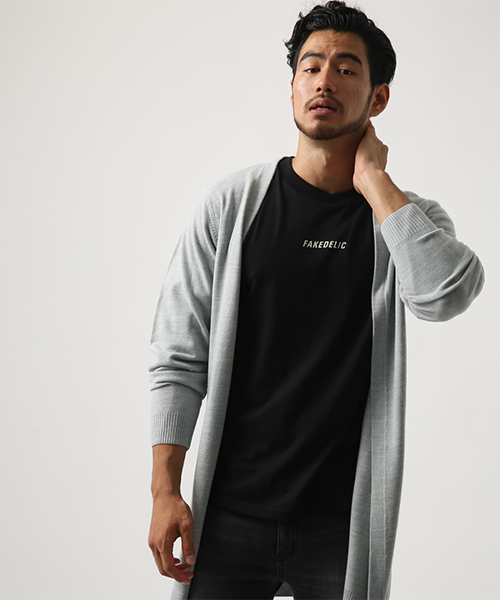 AZUL by moussy（アズールバイマウジー）の「ウォッシャブルニットトッパーカーデ（カーディガン/ボレロ・メンズ・ネイビー/ボルドー/杢グレー・SMALL/MEDIUM/LARGE/X-LARGE）」の2枚目の写真