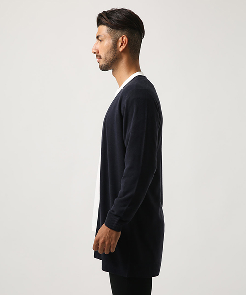 AZUL by moussy（アズールバイマウジー）の「ウォッシャブルニットトッパーカーデ（カーディガン/ボレロ・メンズ・ネイビー/ボルドー/杢グレー・SMALL/MEDIUM/LARGE/X-LARGE）」の17枚目の写真