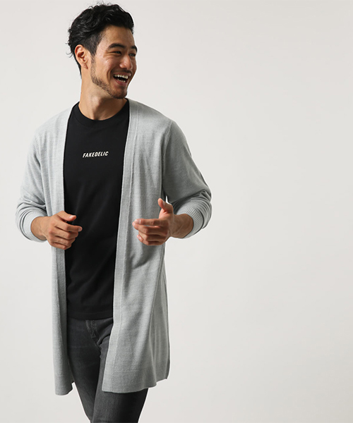 AZUL by moussy（アズールバイマウジー）の「ウォッシャブルニットトッパーカーデ（カーディガン/ボレロ・メンズ・ネイビー/ボルドー/杢グレー・SMALL/MEDIUM/LARGE/X-LARGE）」の21枚目の写真