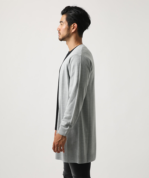 AZUL by moussy（アズールバイマウジー）の「ウォッシャブルニットトッパーカーデ（カーディガン/ボレロ・メンズ・ネイビー/ボルドー/杢グレー・SMALL/MEDIUM/LARGE/X-LARGE）」の18枚目の写真