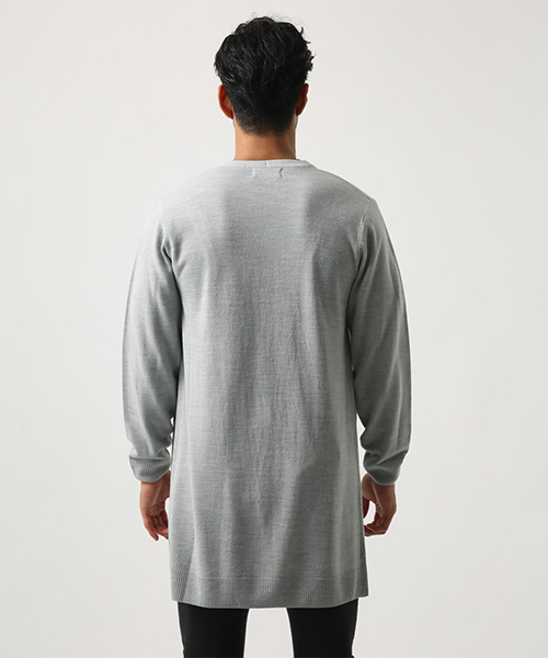 AZUL by moussy（アズールバイマウジー）の「ウォッシャブルニットトッパーカーデ（カーディガン/ボレロ・メンズ・ネイビー/ボルドー/杢グレー・SMALL/MEDIUM/LARGE/X-LARGE）」の15枚目の写真