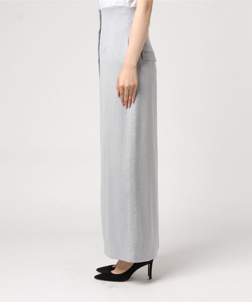 ELIN（エリン）の「【ELIN】Vene wrap SK 11806-23-2287（スカート・レディース・ライトグレー/オレンジ・36）」の3枚目の写真