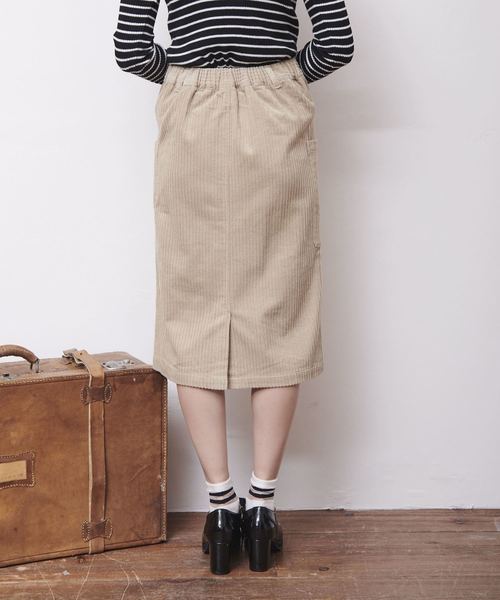 OLIVE des OLIVE（オリーブデオリーブ）の「ランダムコーデュロイ ナロースカート（スカート・レディース・ブラック/ベージュ/レッド/サックスブルー・FREE）」の9枚目の写真