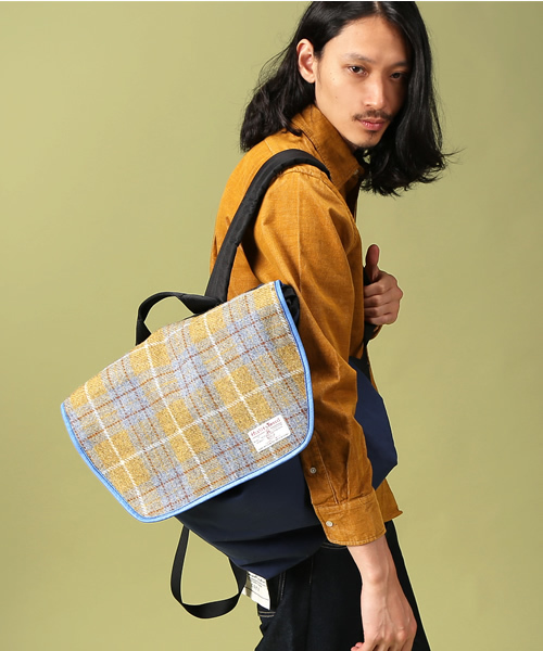 coen（コーエン）の「Harris Tweed（ハリスツイード） リュック（バックパック/リュック・メンズ・ベージュ/ネイビー/レッド・FREE）」の4枚目の写真