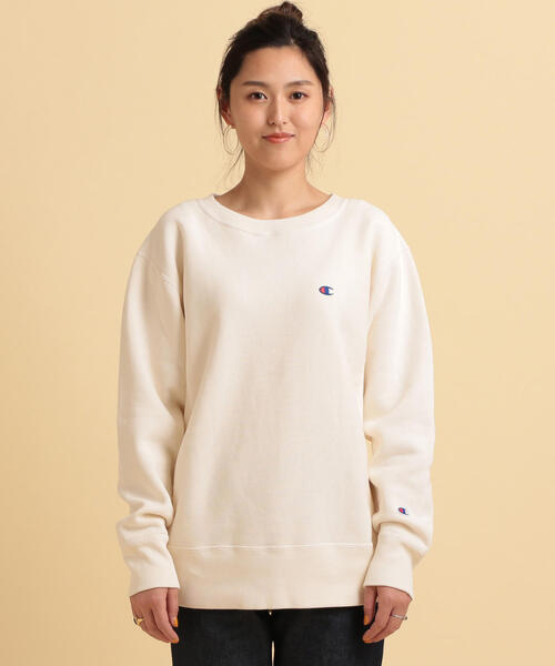 Champion(チャンピオン)の「【別注】<Champion(チャンピオン)>∴リバースウィーブスウェットプルオーバー 2 : о(スウェット・レディース・モカ/オフホワイト/ピンク・MEDIUM)」の8枚目の写真