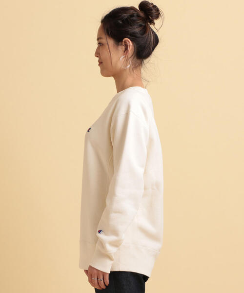 Champion(チャンピオン)の「【別注】<Champion(チャンピオン)>∴リバースウィーブスウェットプルオーバー 2 : о(スウェット・レディース・モカ/オフホワイト/ピンク・MEDIUM)」の9枚目の写真