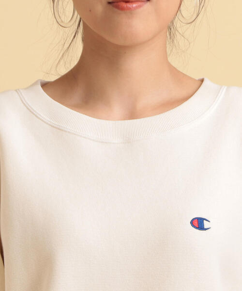 Champion(チャンピオン)の「【別注】<Champion(チャンピオン)>∴リバースウィーブスウェットプルオーバー 2 : о(スウェット・レディース・モカ/オフホワイト/ピンク・MEDIUM)」の13枚目の写真