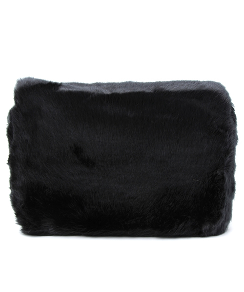 Soareak（ソアリーク）の「【hatattack】 フェイクファーポーチ（クラッチバッグ・レディース・ブラック/キャメル・FREE）」の5枚目の写真