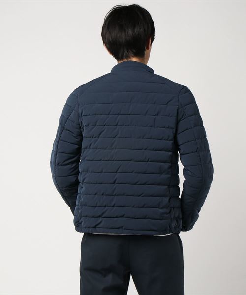 291295＝HOMME ファー付 ダウンブルゾン ダウンジャケット ダウン 青 291295＝HOMME ファー付 ダウンブルゾン ダウンジャケット ダウン 青