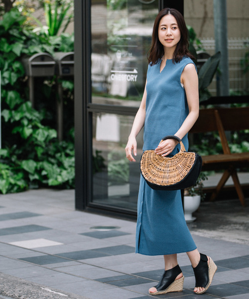 Munich（ミューニック）の「コットンリブジャージ2wayスカート【セットアップ可】（スカート・レディース・グレイッシュベージュ/ナチュラル/ネイビー/ライトブルー/ブラック・FREE）」の14枚目の写真