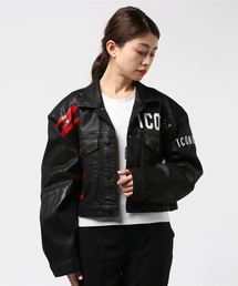 Dsquared2 WOMEN�i�E�B�����j�́uSPORTSJACKET /MAXI JEAN JACKET /ICON LEATHERTT WASH /0191�i�e�[���[�h�W���P�b�g�j�v