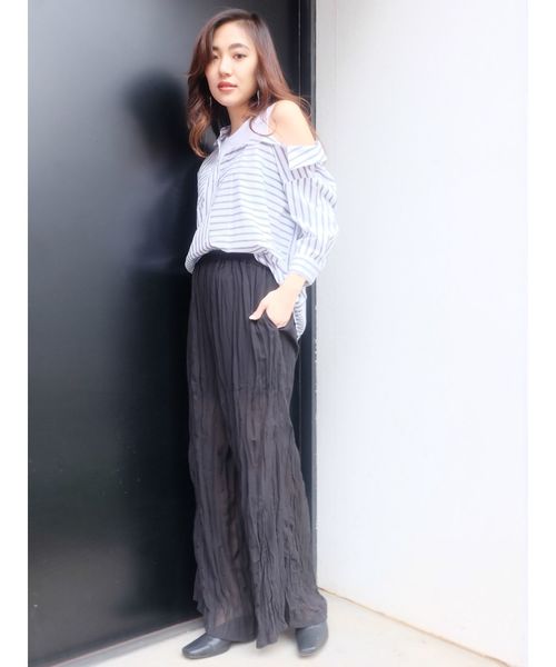 EVRIS(エヴリス)の「WRINKLEパンツ(その他パンツ・レディース・ブラック/ベージュ・FREE)」の18枚目の写真