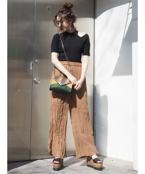 EVRIS(エヴリス)の「WRINKLEパンツ(その他パンツ・レディース・ブラック/ベージュ・FREE)」の20枚目の写真