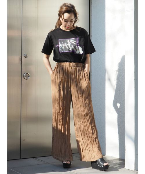 EVRIS(エヴリス)の「WRINKLEパンツ(その他パンツ・レディース・ブラック/ベージュ・FREE)」の22枚目の写真