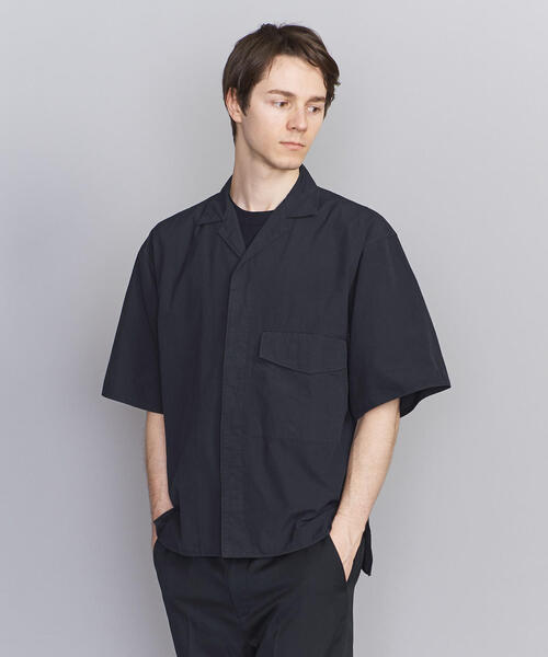 blurhms(ブラームス)の「<blurhms> CHAMB BOX SSL/シャツ ◆(シャツ/ブラウス・メンズ・ライトブルー/ネイビー・3/2)」の2枚目の写真