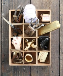 DULTON(_g)12 PARTITION WOODEN BOX H65 /ؐ  [{bNX([ObY)
