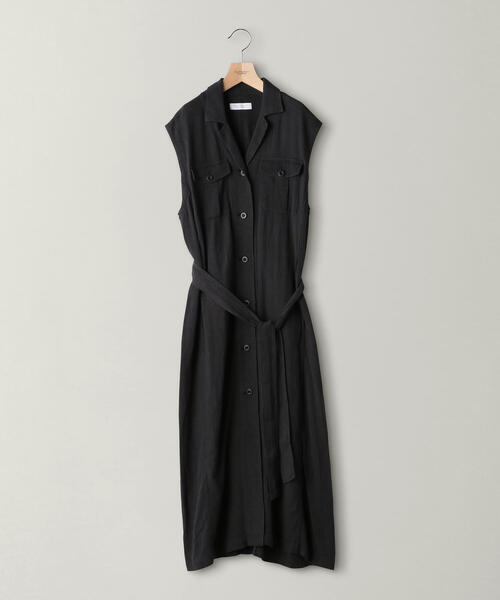 BEAUTY&YOUTH UNITED ARROWS（ビューティーアンドユースユナイテッドアローズ）の「BY サファリノースリーブワンピース（ワンピース・レディース・オフホワイト/ダークグレー・FREE）」の4枚目の写真