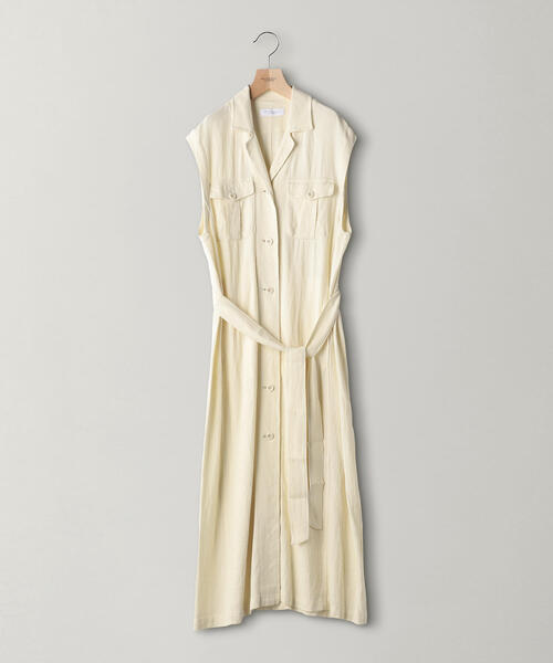 BEAUTY&YOUTH UNITED ARROWS（ビューティーアンドユースユナイテッドアローズ）の「BY サファリノースリーブワンピース（ワンピース・レディース・オフホワイト/ダークグレー・FREE）」の5枚目の写真