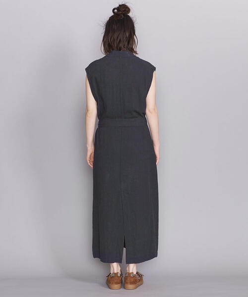 BEAUTY&YOUTH UNITED ARROWS（ビューティーアンドユースユナイテッドアローズ）の「BY サファリノースリーブワンピース（ワンピース・レディース・オフホワイト/ダークグレー・FREE）」の6枚目の写真