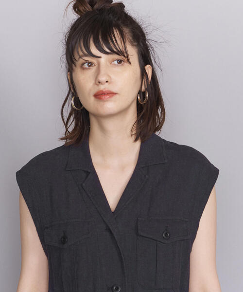 BEAUTY&YOUTH UNITED ARROWS（ビューティーアンドユースユナイテッドアローズ）の「BY サファリノースリーブワンピース（ワンピース・レディース・オフホワイト/ダークグレー・FREE）」の19枚目の写真