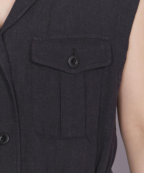 BEAUTY&YOUTH UNITED ARROWS（ビューティーアンドユースユナイテッドアローズ）の「BY サファリノースリーブワンピース（ワンピース・レディース・オフホワイト/ダークグレー・FREE）」の12枚目の写真