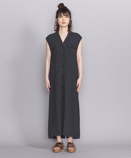 BEAUTY&YOUTH UNITED ARROWS（ビューティーアンドユースユナイテッドアローズ）の「BY サファリノースリーブワンピース（ワンピース・レディース・オフホワイト/ダークグレー・FREE）」の15枚目の写真