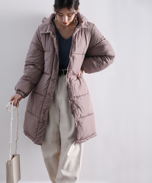 classicalelf(クラシカルエルフ)の「フェイクダウンロングコート(ダウンジャケット/コート)」|モカ