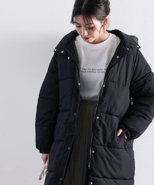 classicalelf(クラシカルエルフ)の「ロング丈ジップアップロングコート(ダウンジャケット/コート・レディース・アイボリー/モカ/ライトカーキ/パープル/レッド/ブルー/ブラック/ベージュ・LARGE/MEDIUM)」の22枚目の写真