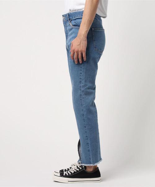 WEGO(ウィゴー)の「WEGO/センタースリットデニムパンツ(デニムパンツ・メンズ・ブラック/インディゴブルー・MEDIUM/LARGE)」の4枚目の写真