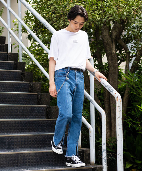 WEGO(ウィゴー)の「WEGO/センタースリットデニムパンツ(デニムパンツ・メンズ・ブラック/インディゴブルー・MEDIUM/LARGE)」の18枚目の写真