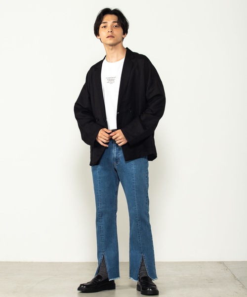 WEGO(ウィゴー)の「WEGO/センタースリットデニムパンツ(デニムパンツ・メンズ・ブラック/インディゴブルー・MEDIUM/LARGE)」の16枚目の写真