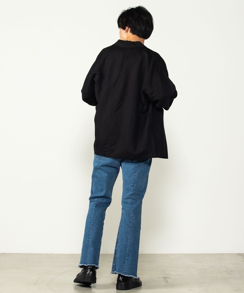WEGO(ウィゴー)の「WEGO/センタースリットデニムパンツ(デニムパンツ・メンズ・ブラック/インディゴブルー・MEDIUM/LARGE)」の5枚目の写真
