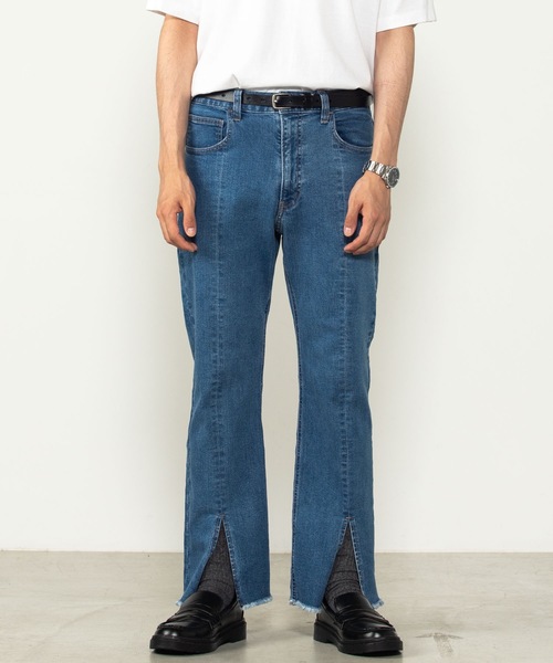 WEGO(ウィゴー)の「WEGO/センタースリットデニムパンツ(デニムパンツ・メンズ・ブラック/インディゴブルー・MEDIUM/LARGE)」の11枚目の写真