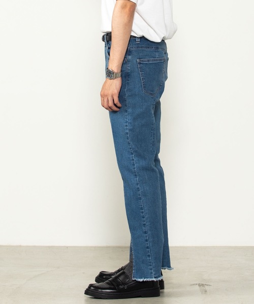 WEGO(ウィゴー)の「WEGO/センタースリットデニムパンツ(デニムパンツ・メンズ・ブラック/インディゴブルー・MEDIUM/LARGE)」の19枚目の写真