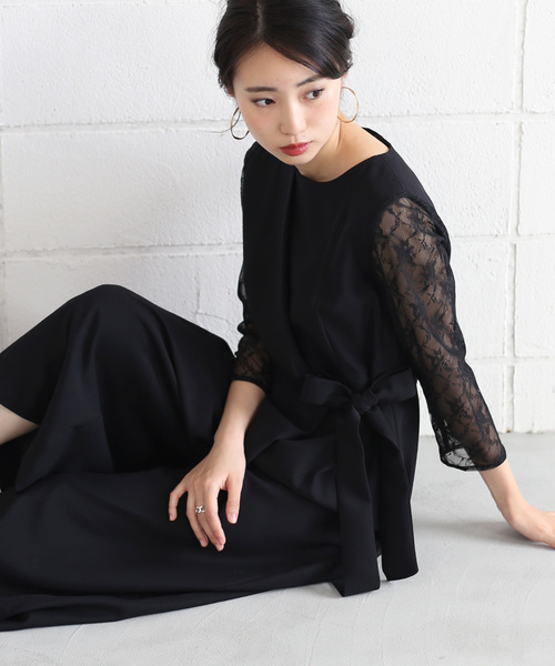 特価タイムセール Jeloud ブージュルード のワンピース 結婚式 や二次会に使える 袖レーススカウチョオールインワン を購入できます Bou Jeloud ワンピースjeloud ブージュルード のファッション 結婚式や二次会に使える 袖レーススカウチョ