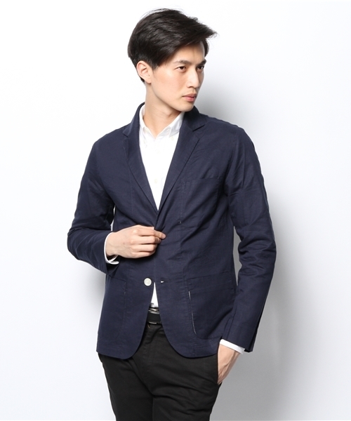 CIAOPANIC TYPY(チャオパニックティピー)の「バッグギンガムテーラーJK(テーラードジャケット・メンズ・ネイビー/グレー/サックスブルー・MEDIUM/LARGE)」の8枚目の写真