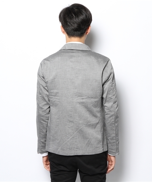 CIAOPANIC TYPY(チャオパニックティピー)の「バッグギンガムテーラーJK(テーラードジャケット・メンズ・ネイビー/グレー/サックスブルー・MEDIUM/LARGE)」の6枚目の写真