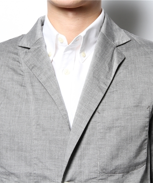 CIAOPANIC TYPY(チャオパニックティピー)の「バッグギンガムテーラーJK(テーラードジャケット・メンズ・ネイビー/グレー/サックスブルー・MEDIUM/LARGE)」の9枚目の写真